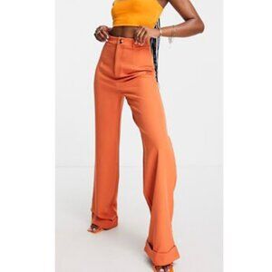 Wide leg high rise tailored pants size 2